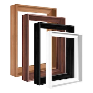 Moldura flutuante para pintura em tela de 1-1/4" de profundidade | Moldura flutuante de tamanho personalizado | Moldura de tela faça você mesmo | Arte de parede com moldura de tela