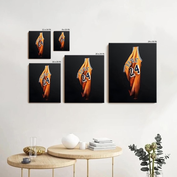 Kobe Bryant Jersey Canvas Art: No. 24 Lakers Wall Decor - Etsy