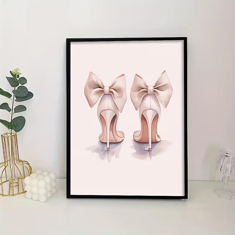 3pcs Perfume, Lipstick, High Heels Canvas Print Makeup Room Decor - Etsy