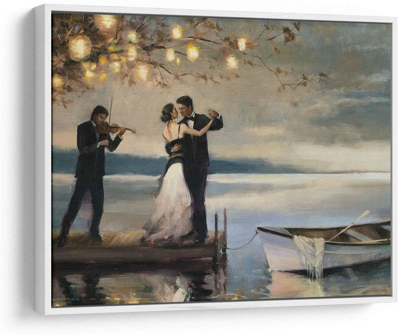 Twilight Romance Canvas Wall Art Romantic Couple Dancing by Etsy