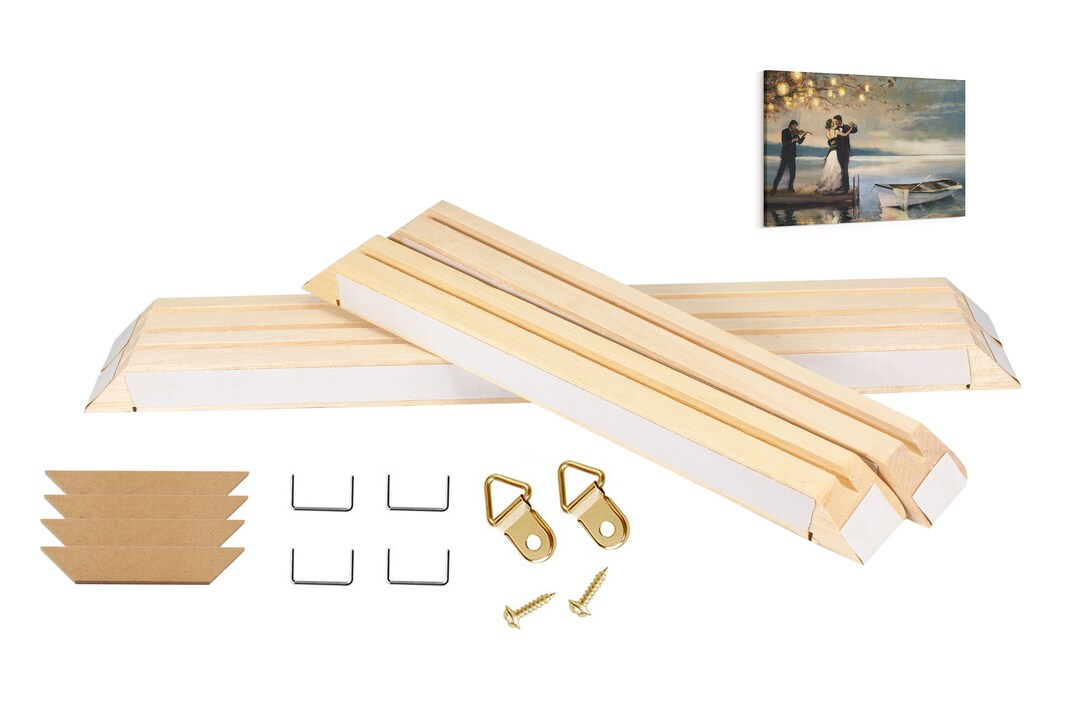 DIY Custome Solid Wood Canvas Frame Kit for Oil Painting, Wall Art