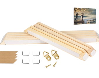 DIY Custome Solid Wood Canvas Frame Kit for Oil Painting, Wall Art & Canvas - Easy to Install Canvas Stretching System - Picture Accessories