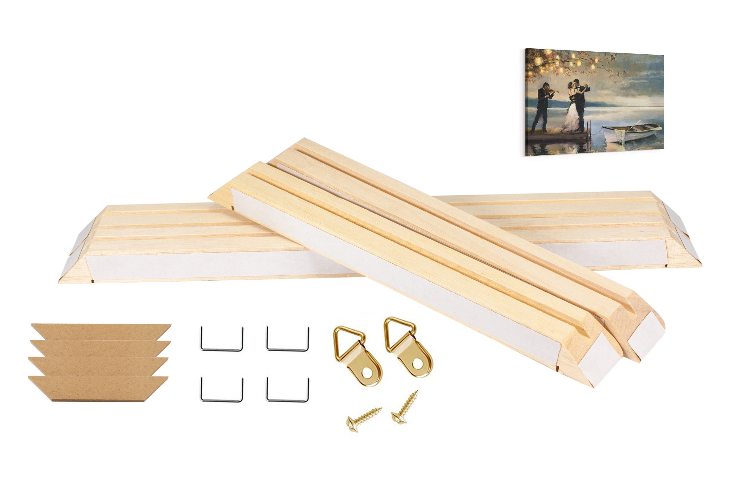 Customized Solid Wood Canvas Frame Kit for Oil Painting Wall Etsy