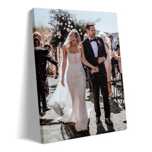 Custom Photo to Canvas Print - Print Photos with Your Family/Pet Picture on Canvas, Personalized Wall Art Photo Ready to Hang