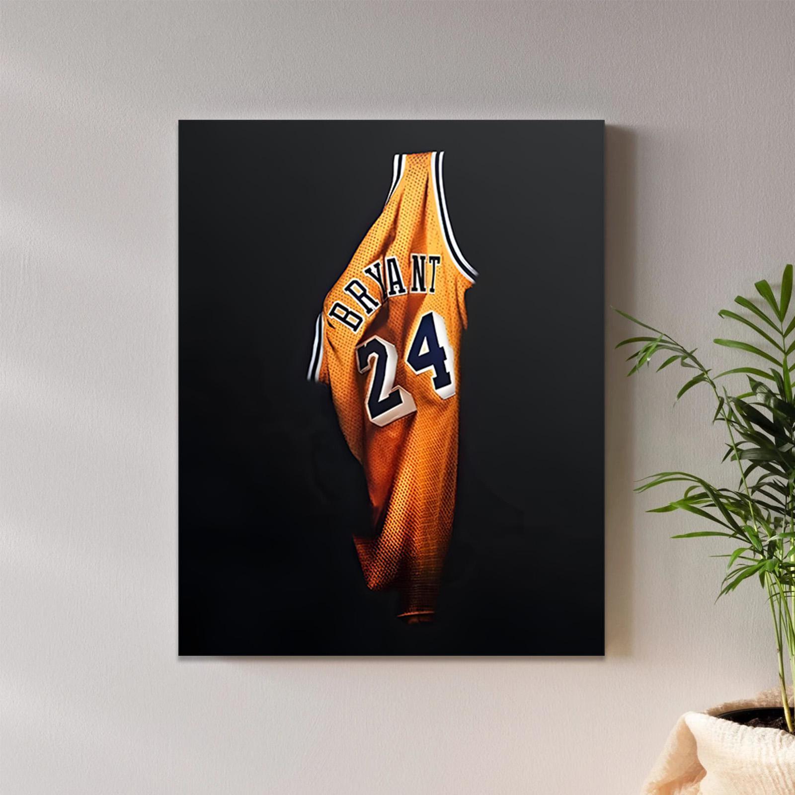 希少！Kobe Bryant アート作品 Lakers 24 Kobe Bryant Jersey Canvas Art: No. 24 Lakers Wall Decor - Etsy