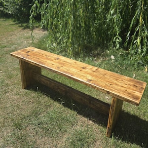 Wide Rustic Bench  Seat