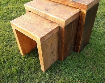Rustic Nest of Benches/Tables