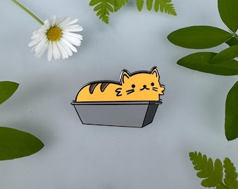 Freshly Baked Kitten Loaf - Hard Enamel Pin