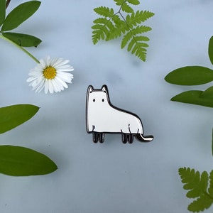 Ghost Cat - Hard Enamel Pin for Halloween