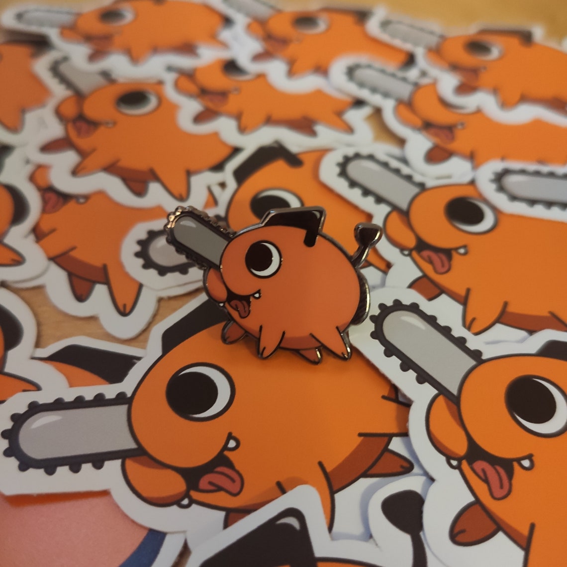 Chainsaw Dog Hard Enamel Pin Sticker Etsy