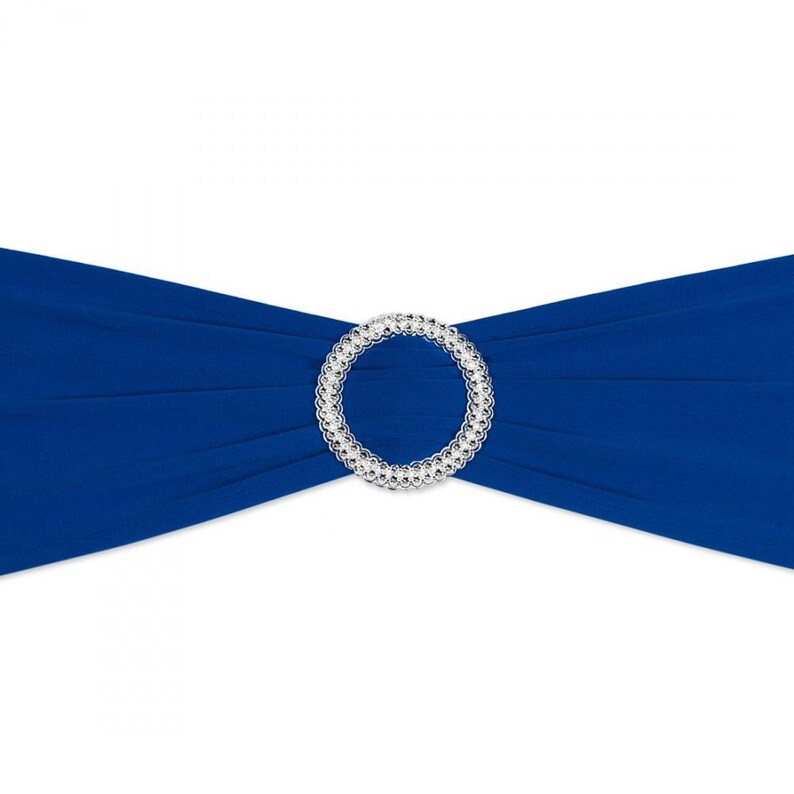 Royal Blue Stretch Spandex Chair Sash With Round Buckle 5/pack, Chair ...