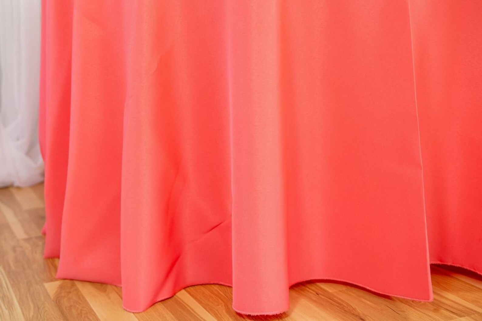 120 in. Round Polyester Tablecloth Coral Wedding tablecloth Etsy