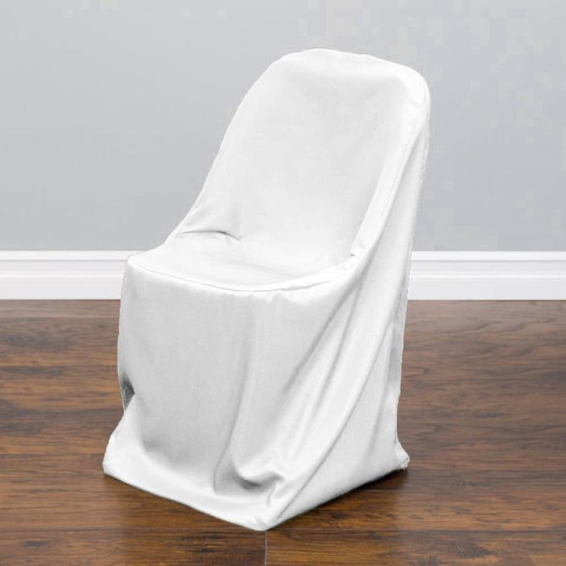 Polyester Folding Chair Cover White White Chair Covers Polyester