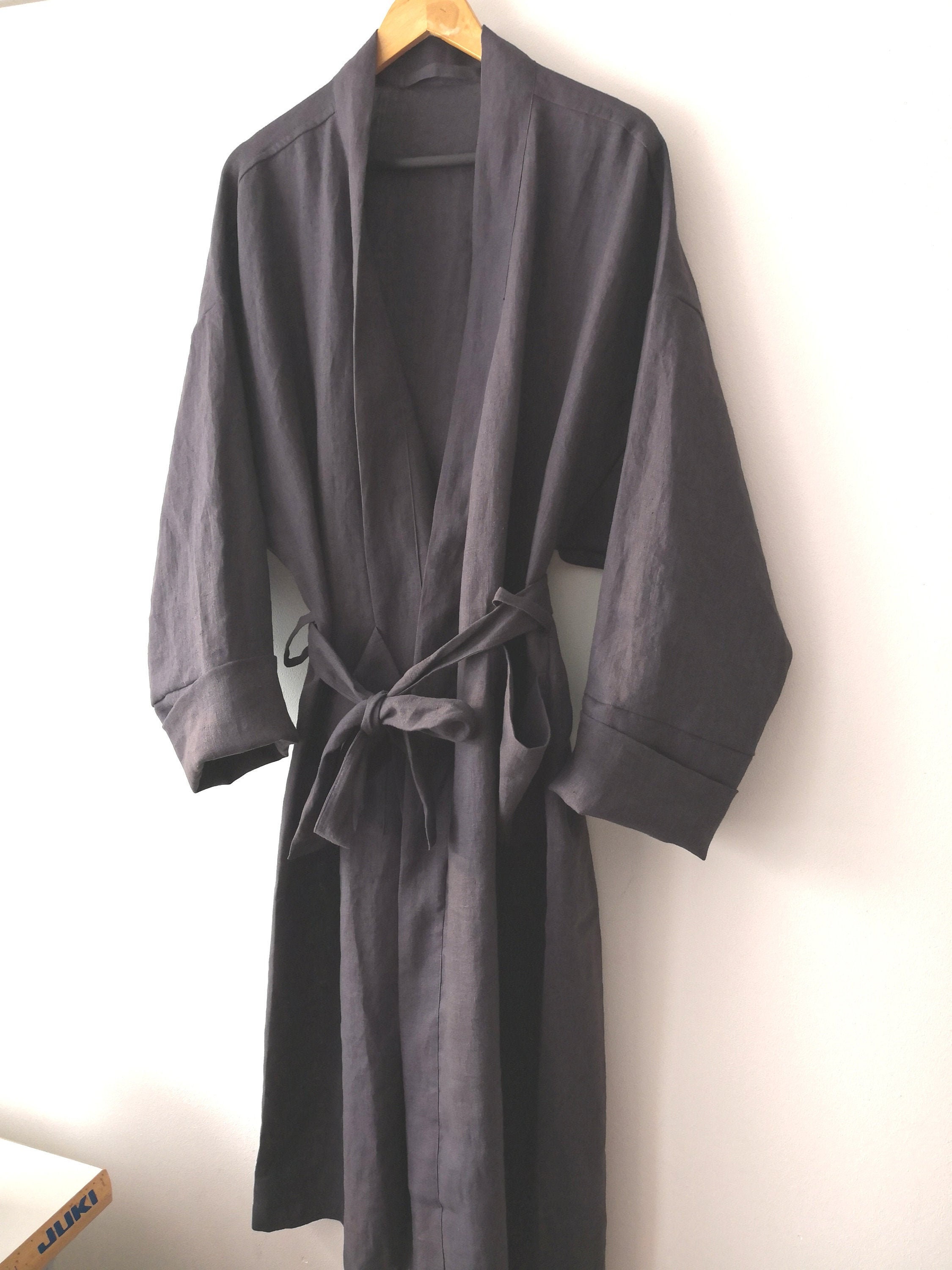 Unisex Linen Robe.xs6xl. Natural Undyed Linen. Eco Linen. Etsy