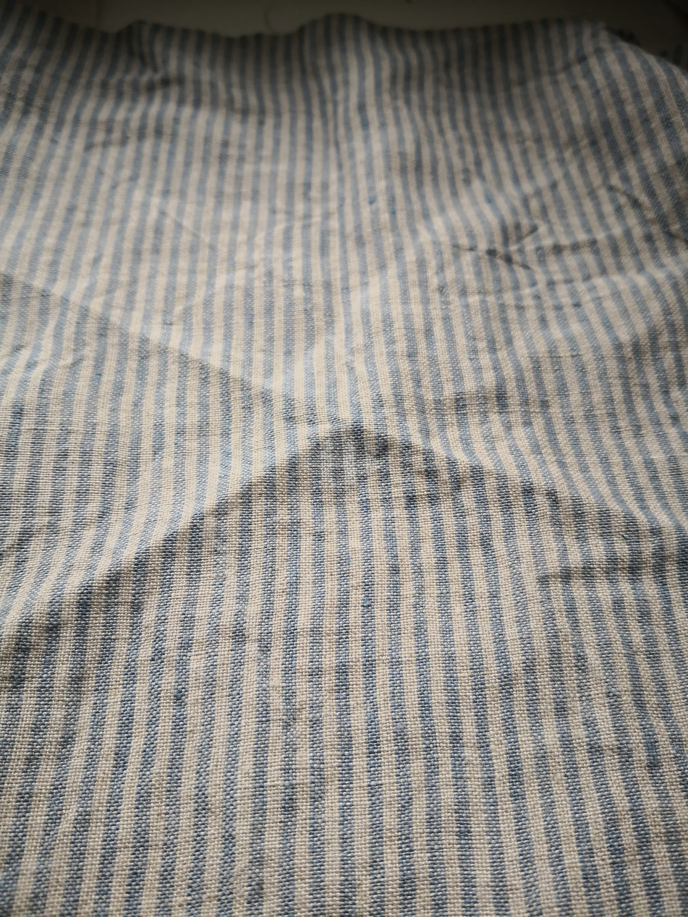 51 long. Striped linen curtain. Black or Blue stripe. | Etsy