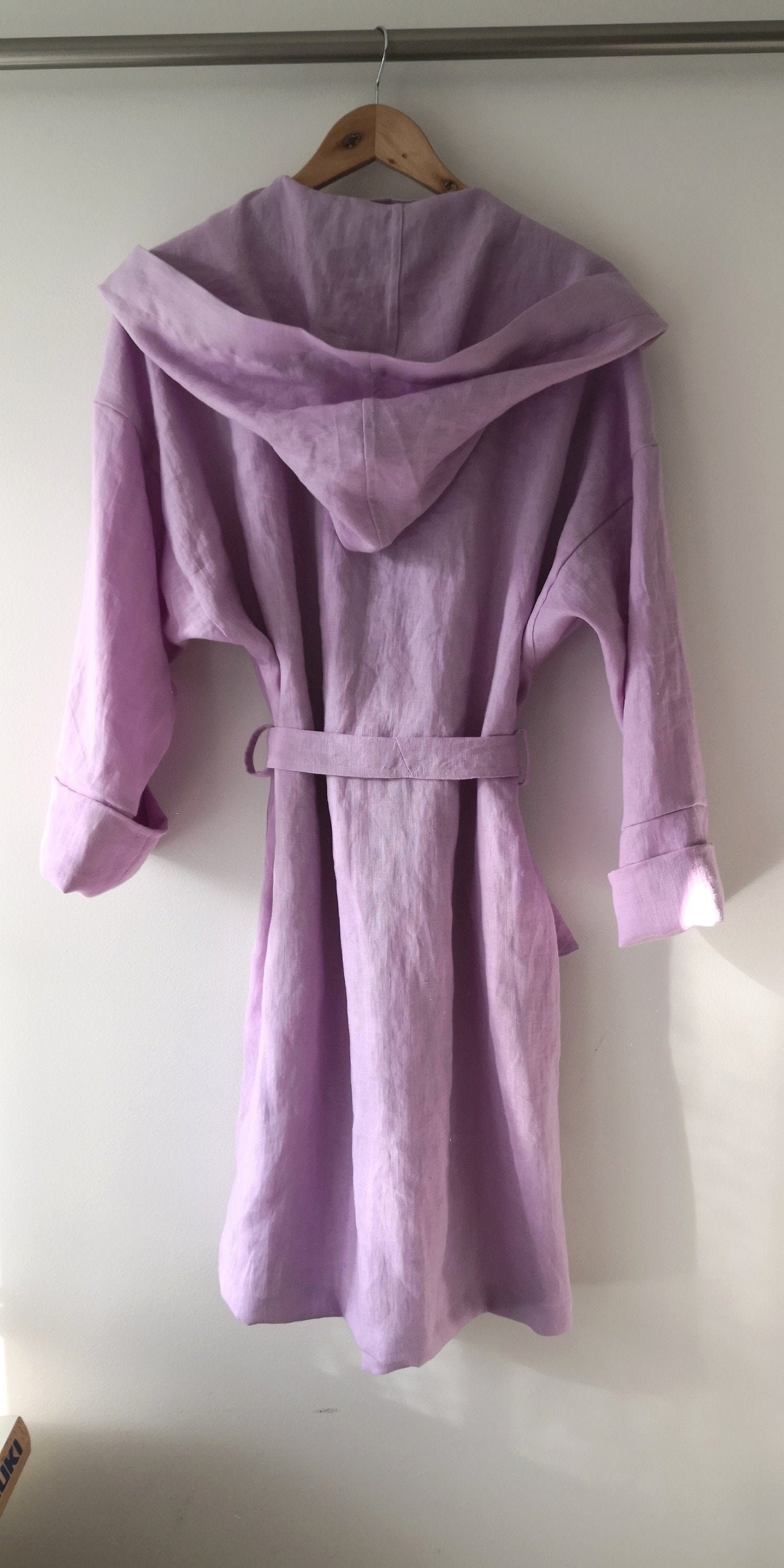 Organic Linen Robe. Womens /unisex Linen Robe. Knee Length Etsy