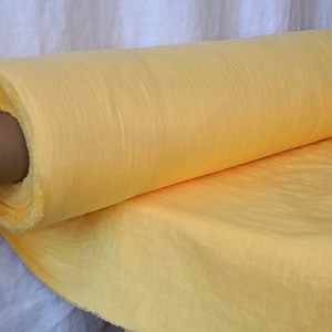 Samoan Sun Pure 100% linen fabric 205gsm. 145 cm wide.Softened, washed,middle weight,densely woven Baltic linen.Linen fabric by meter