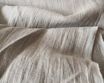 Undyed linen fabric . 20 or 25 m/  continuous length. Pure 100% linen fabric . 220 gsm\7.8 oz. 153 cm/60“ wide.Softened,washed,densely woven