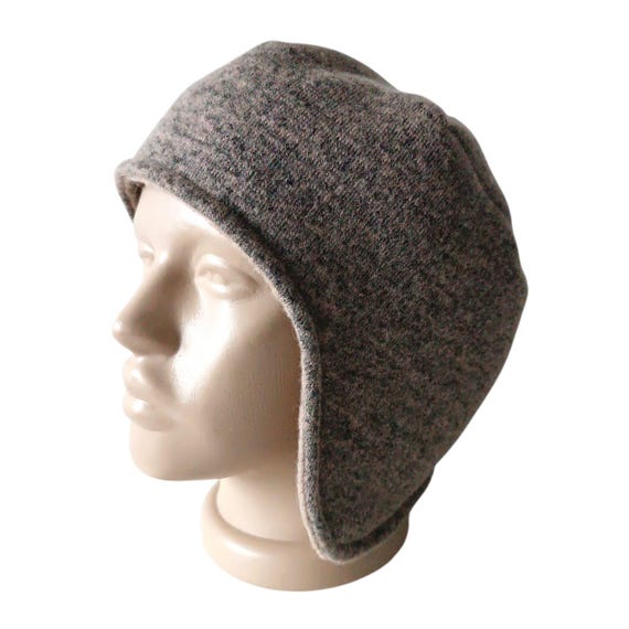 Italian wool beanie Reversible Italian Wool Beanie: Double-layered Warm Knit Hat  main image 2