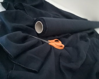 Salute Pure 100% linen fabric 205 gsm. 145 cm/57“ wide.Dark Blue Softened, washed,middle weight ,dense woven European linen. more Anberlinen