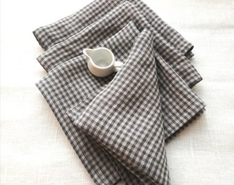 Linen napkins. Grey linen napkins. Dinner napkins. Milk White Linen napkins. Organic napkins. Handmade napkins.antique napkins