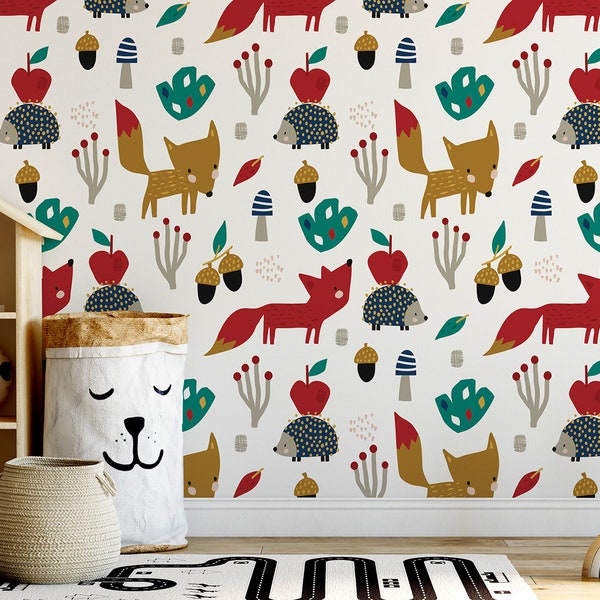 Image showcasing Kids Wallpaper Peel and Stick - Etsy