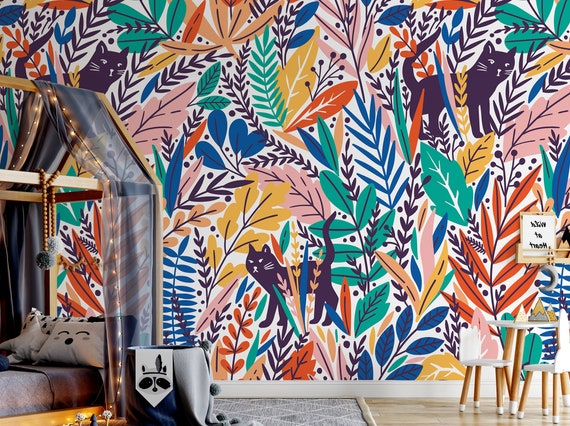 Papel pintado autoadhesivo mural Tropical para pared 