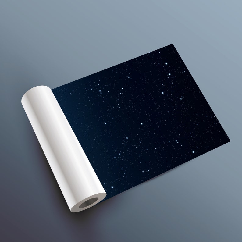 Wallpaper With Starry Sky and a Sunset, Self Adhesive, Peel and Stick ...