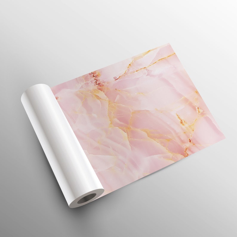 Pink quartz stone wallpaper self adhesive peel and stick Etsy
