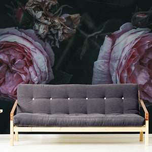 Carta da parati fotografica con peonie rosa, decorazione autoadesiva da staccare e incollare