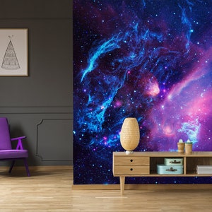 Outer Space Wallpaper, Self Adhesive, Peel and Stick Wall Mural - Etsy
