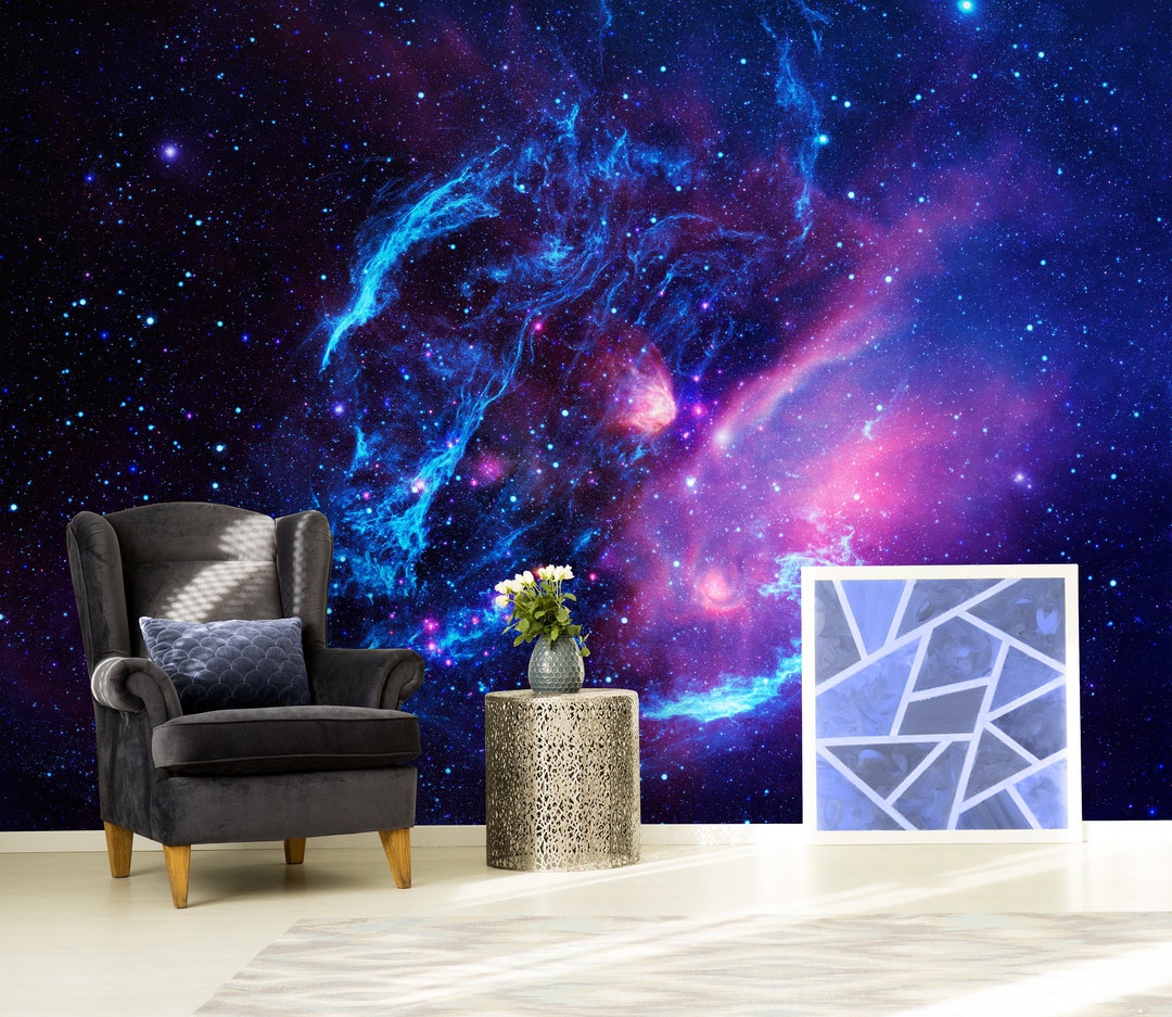Outer Space Wallpaper, Self Adhesive, Peel and Stick Wall Mural - Etsy