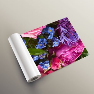 Photo Wallpaper With Vivid Floral Bouquet, Self Adhesive, Peel and ...