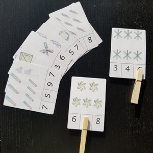Snowflake Count and Clip Cards