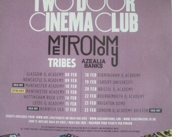 Two Door Cinema Club Poster Etsy