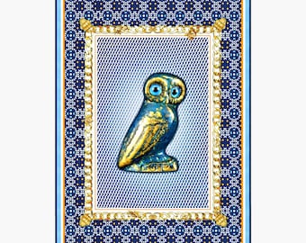 Intuition Owl - Art Deco print - Wisdom - Change