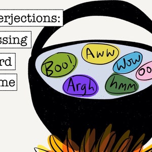 Interjektion (Wow, Hmm, Boo usw) Grammatik Wortspiel - Montessori- Printable- Material für Lehrer