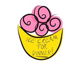 Lea el EBOOK "Helado para la cena" (libro ilustrado: historia + tarjetas didácticas)