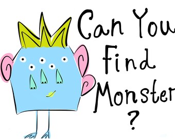 Siga leyendo el EBOOK "¿Puedes encontrar un monstruo?" (Libro ilustrado: partes del cuerpo + tarjetas flash PLUS)