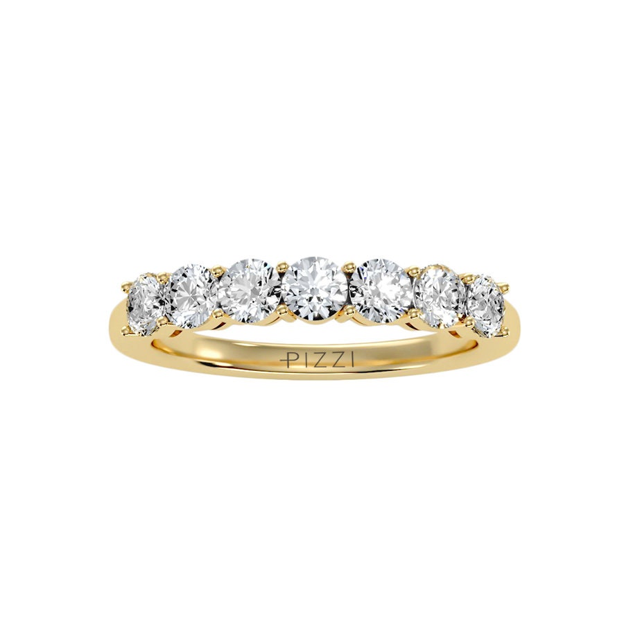 Riviera Ring in 18k Yellow Gold With 1.12k Diamonds, Engagement Ring ...