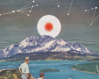 Cumulus - Collage Art Print