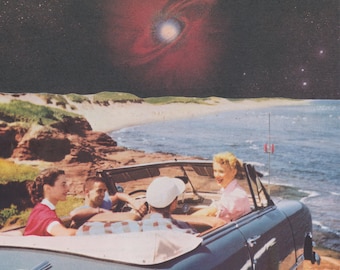 The Drive - Collage Art Print