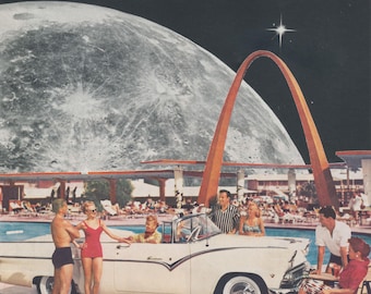 The Hangout - Collage Art Print