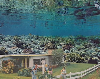 Sea View - Collage Art Print
