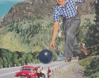 Lanes - Collage Art Print