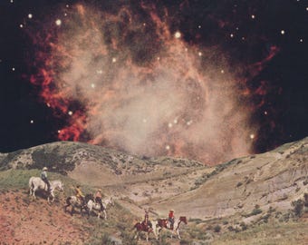 First, We Were Wanderers - Collage Art Print