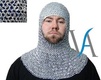 Souvenir India Chainmail Hood/Coif 9 mm Flat Riveted MS Medieval Armor Souvenir India Chainmail Hood/Coif 9 mm Flat Riveted MS Medieval Armor