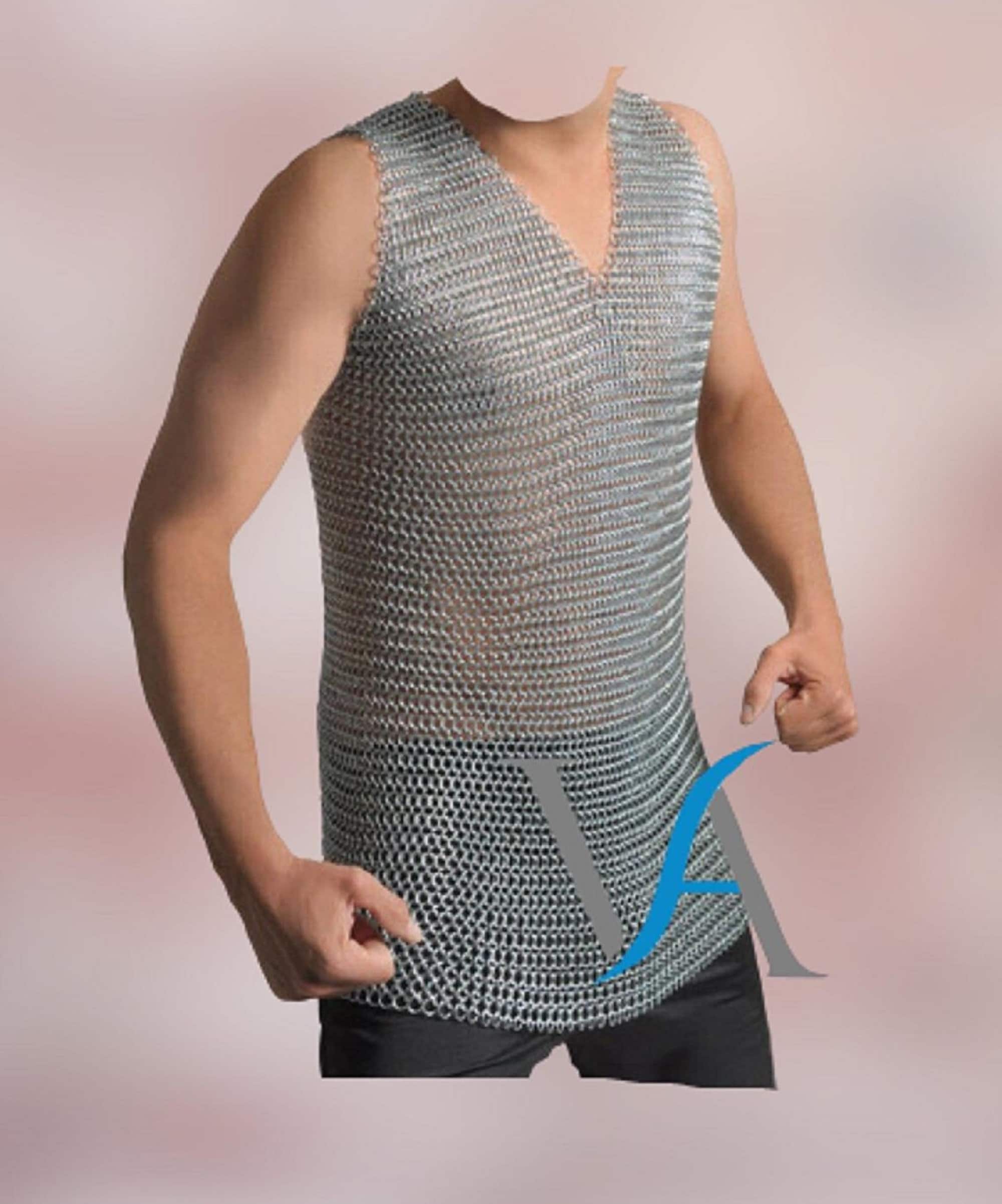 Aluminium Chain Mail Shirt Medieval Aluminum Sleeveless Etsy