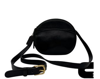 Vintage 90s Coach Classic Black Chester Bag – Genuine Cowhide Leather Made in USA 3223
