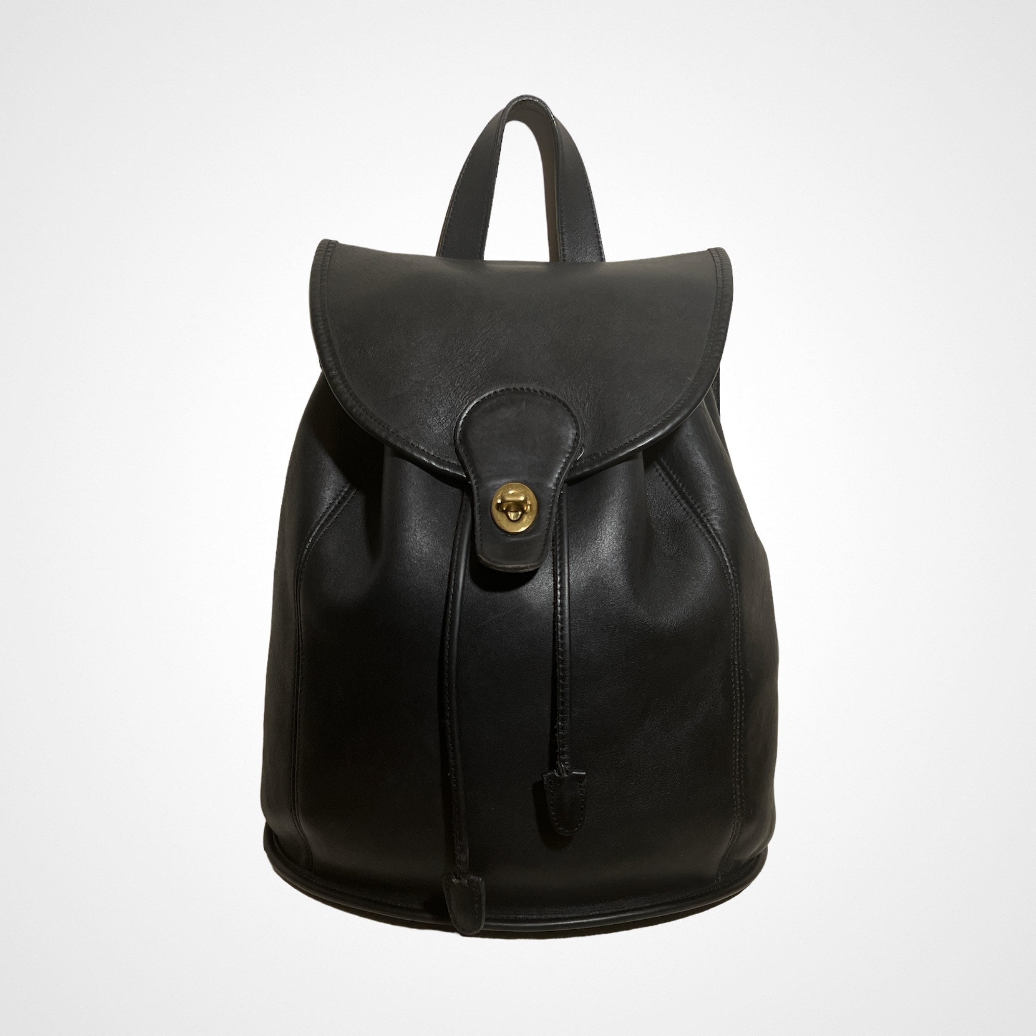 vintage 1997 leather Coach Handle Backpack in black, style no 9992 –  Winnower Vintage & Supply